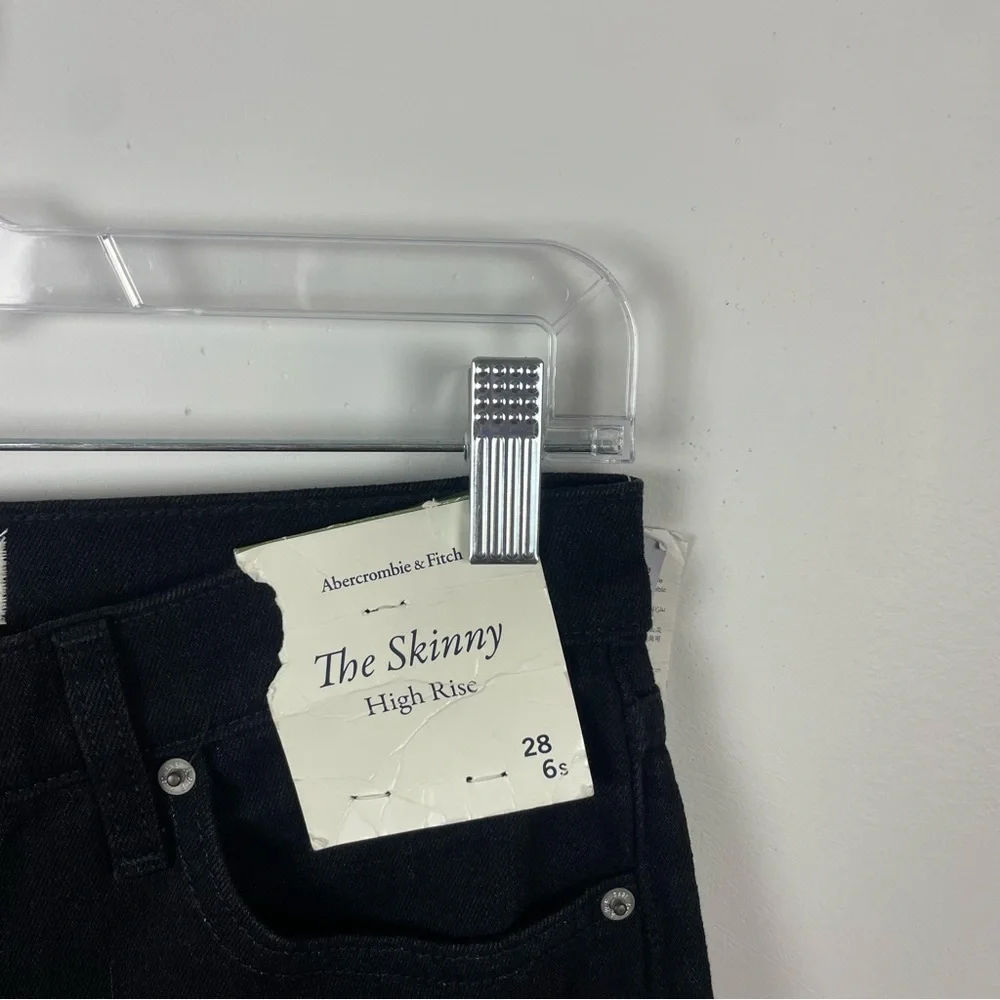 Abercrombie & Fitch The Skinny High Rise Black Size 28 Short - Picture 5 of 9